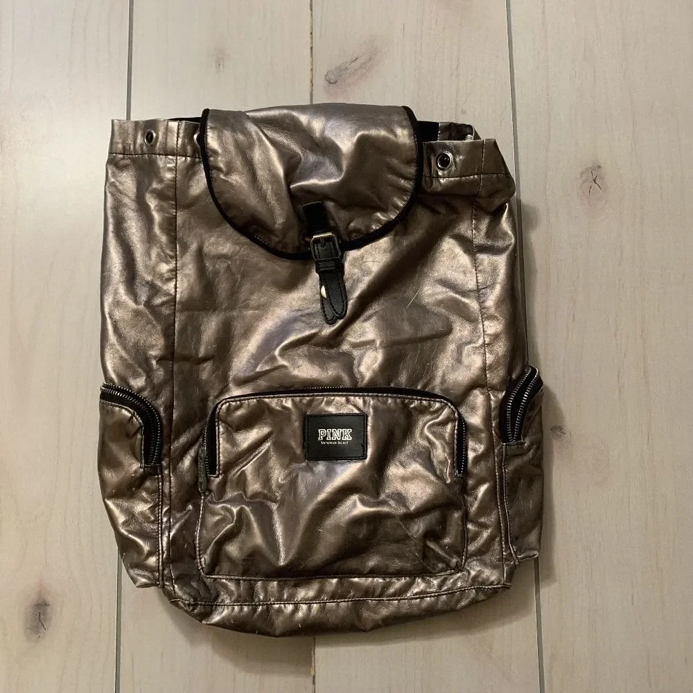 Victoria secret backpack gold black